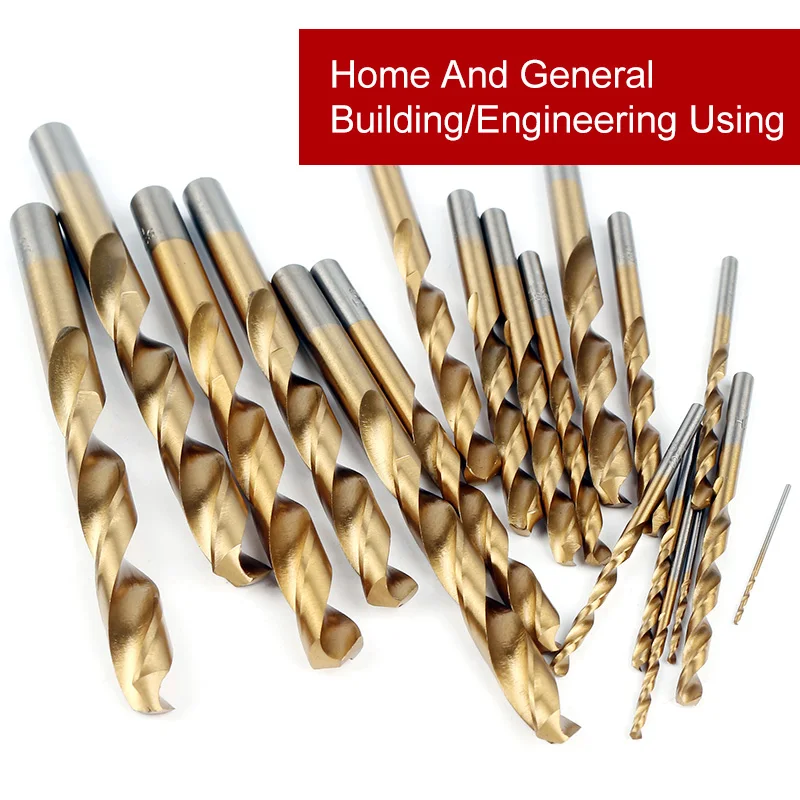 13pcs Straight round shank High Quality Mini Twist Drill Bit HSS Plating Titanium Saw Woodworking Metal Platic Drilling Tools