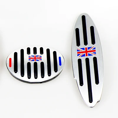 Флаг Великобритании алюминий на подножка газа Тормозная педаль Крышка для BMW Mini Cooper JCW R50 R55 R56 R60 R61 F54 F55 F56 F60 Мини-Аксессуары - Название цвета: 2pcs