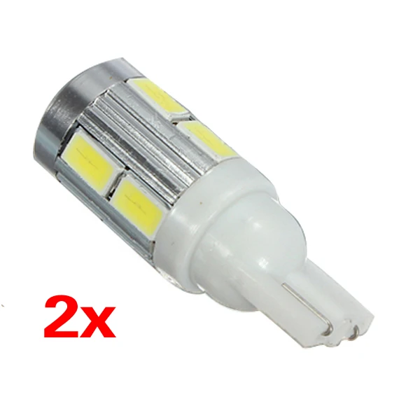 

TOYL 2* ERROR forEE T10 501 W5W 10 LED 5630 SMD side light bulb Xenon White 12V