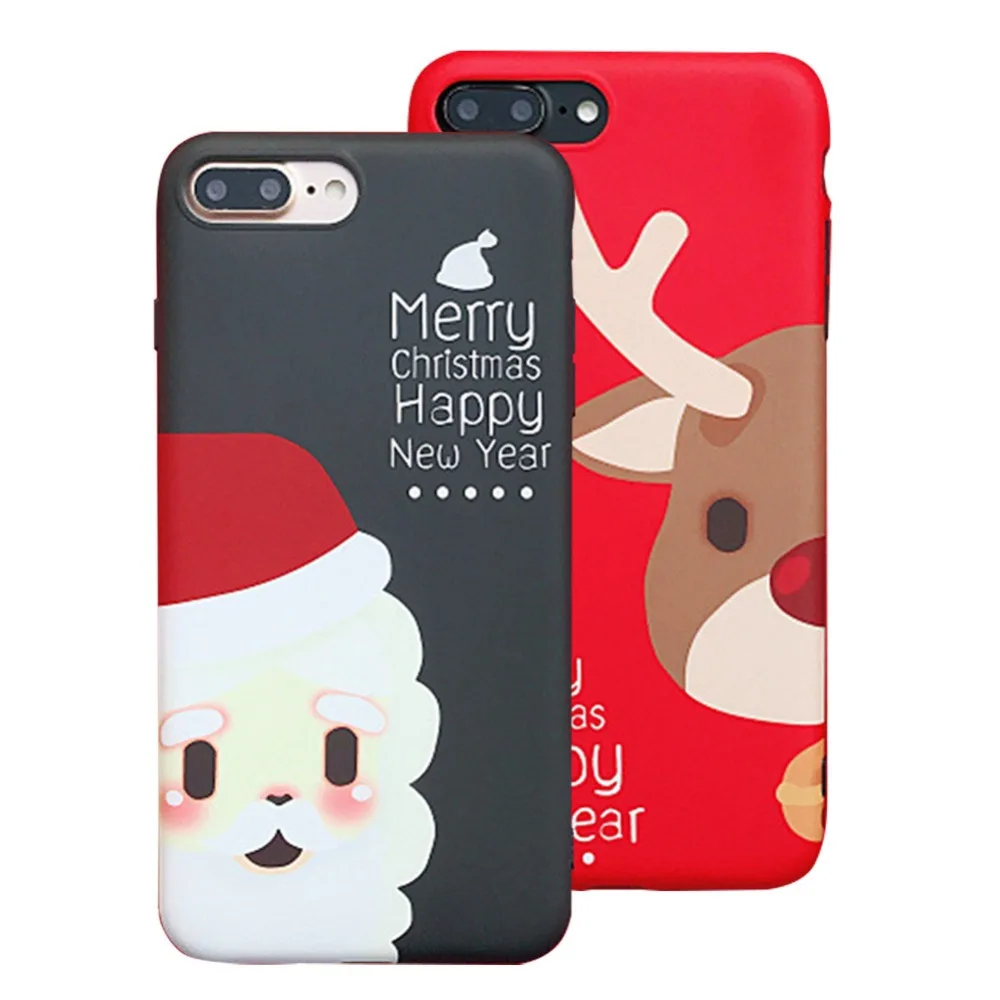Digitalword New Fashion Cute Snowman Reindeer Soft Silicone Phone Case For iPhone 6 6S Plus 7 8 ...