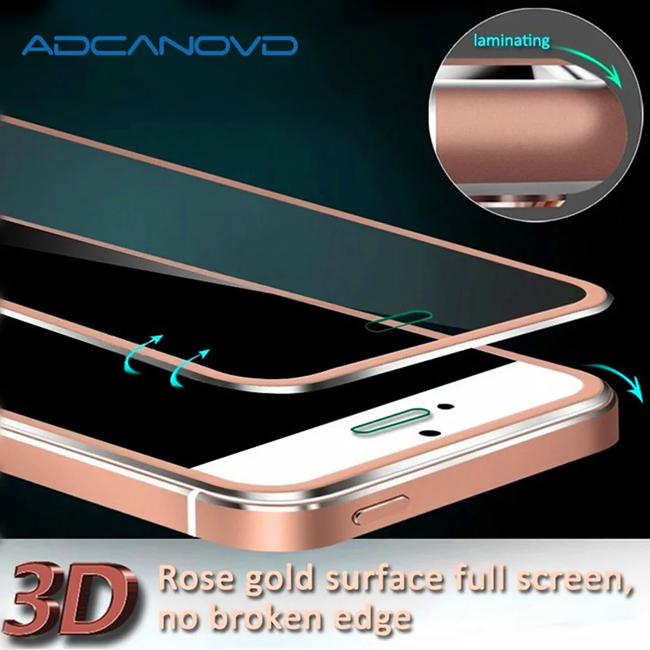 Изогнутое титановое закаленное 3d стекло для iphone 5 проектор экрана 5c se Защитная