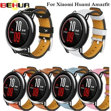 Ремешок для часов Huami Amazfit Bip Youth сменный кожаный классический ремешок для часов Huami Amazfit Sport Smart Watch 20 мм 22 мм