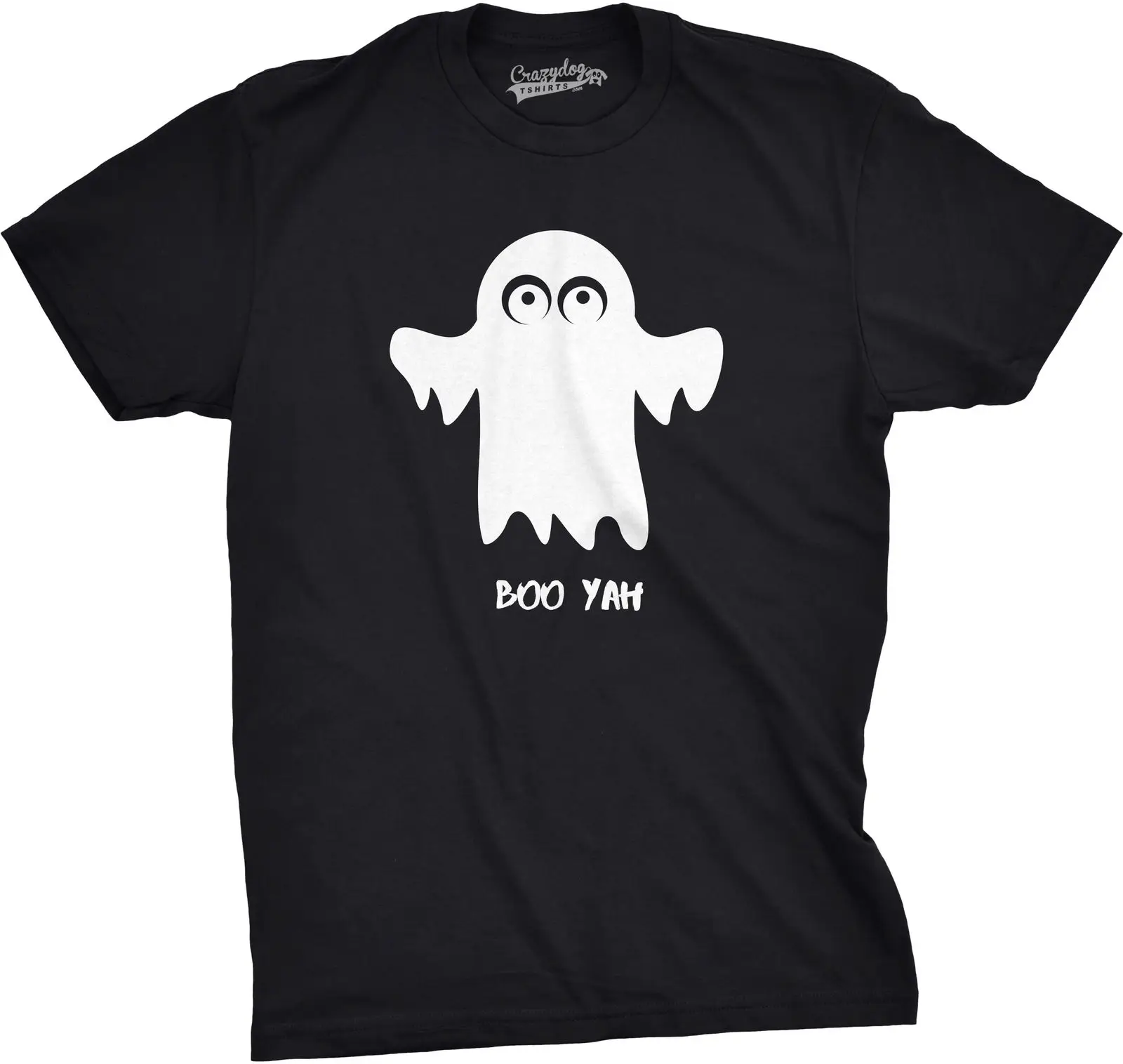 Mens Boo Yah Funny Spooky Cute Halloween October Fall Ghost T shirtin