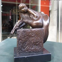 Xd 003275 Западная Чистая Бронзовый Резные Рыбы женщина скульптура базы Мрамора