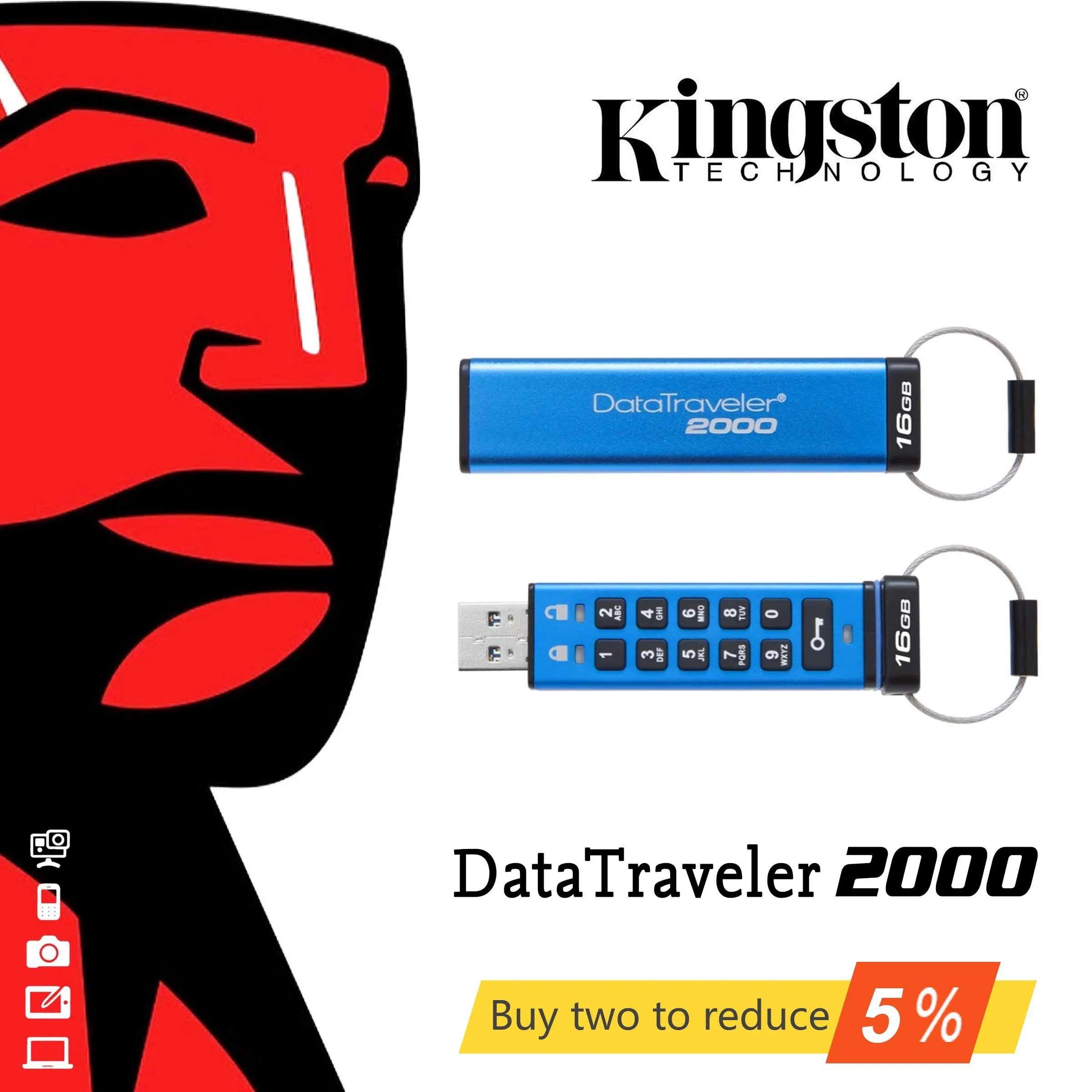 kingston 16 ГБ 32 ГБ высокоскоростной USB3.1 шифрование бизнес USB флеш-накопитель u диск DT2000 PenDrives