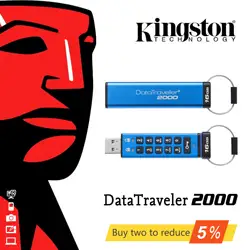 Оригинальный kingston 16 GB 32 GB высокоскоростной USB3.1 корпоративного класса шифрования бизнес USB флеш-накопитель u диска DT2000 PenDrives