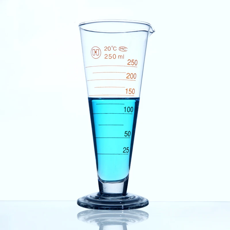 LINYEYUE 1000 мл выпускник конический стеклянный мерный стакан Мензурка треугольник шейкер лабораторный цилиндр химическое оборудование