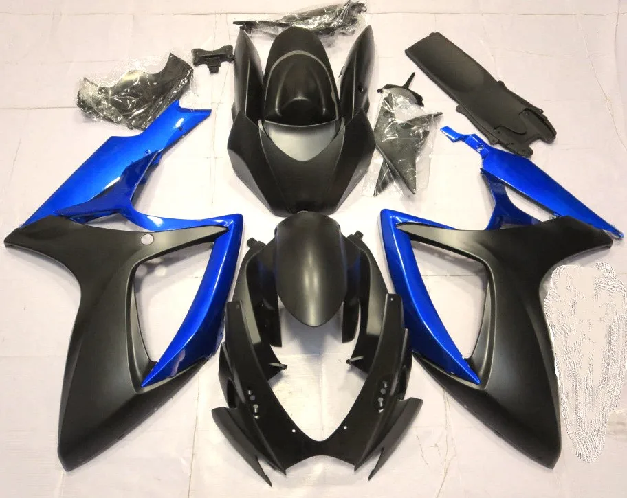 Nn-Fairings For Suzuki GSXR600 GSXR750 K6 06 07 2006 2007 ABS Plastic Motorcycle Fairing Kit Bodywork Voltcom Blue black Covers |