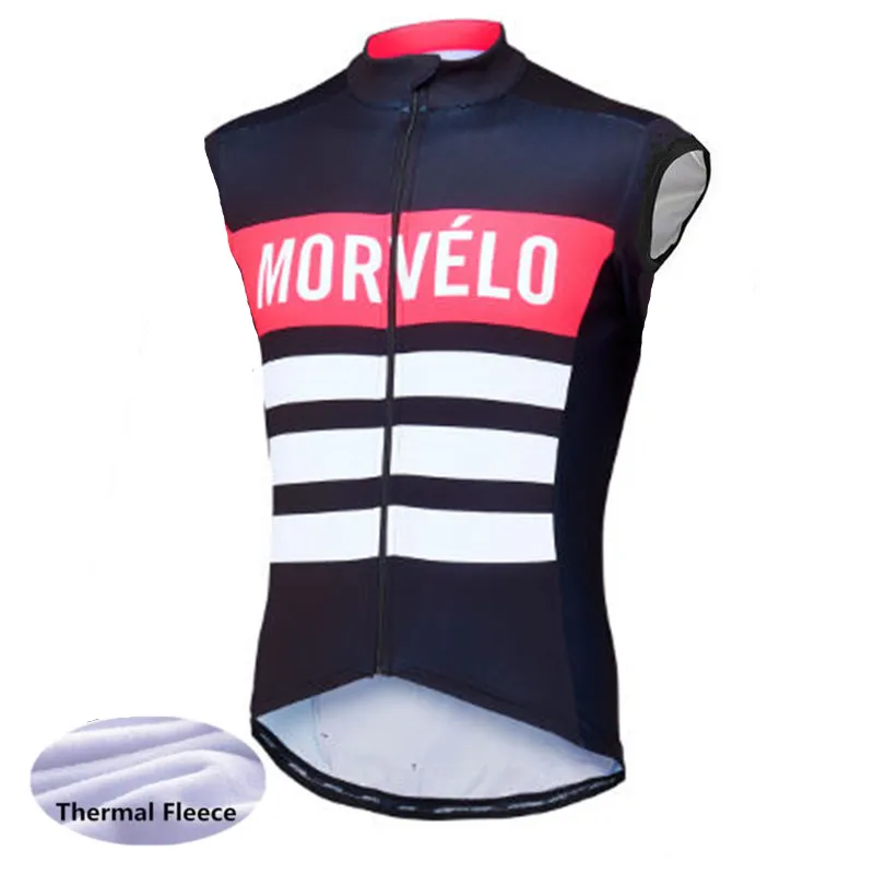 Morvelo зимний тепловой Безрукавый велосипедный жилет тёплый флис для мужчин майки для велоспорта/велосипедная одежда куртки без рукавов - Цвет: 02