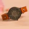 shsby New vintage Digital hollow Genuine Cow Leather strap watches women dress watches female quartz watch Student leisure watch ► Photo 3/6