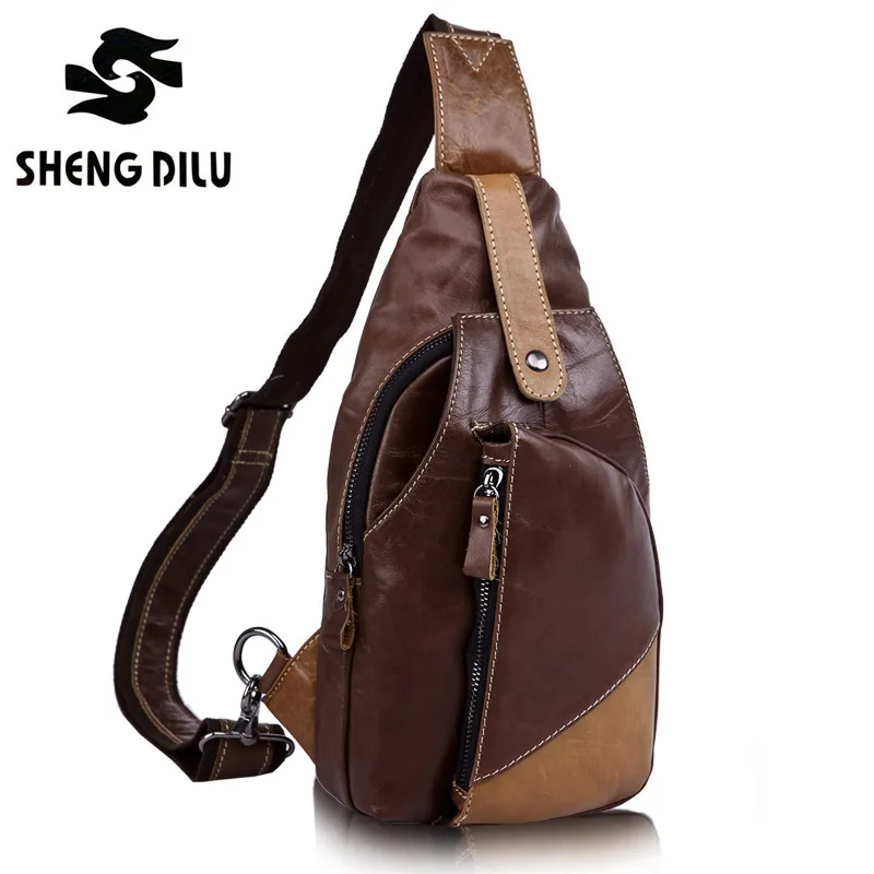 

Charm in hands! High Quality Men'S Travel Bags Genuine Leather Brand Luxury Style Men'S Messenger Bag Crossbody Men Bags 3 color