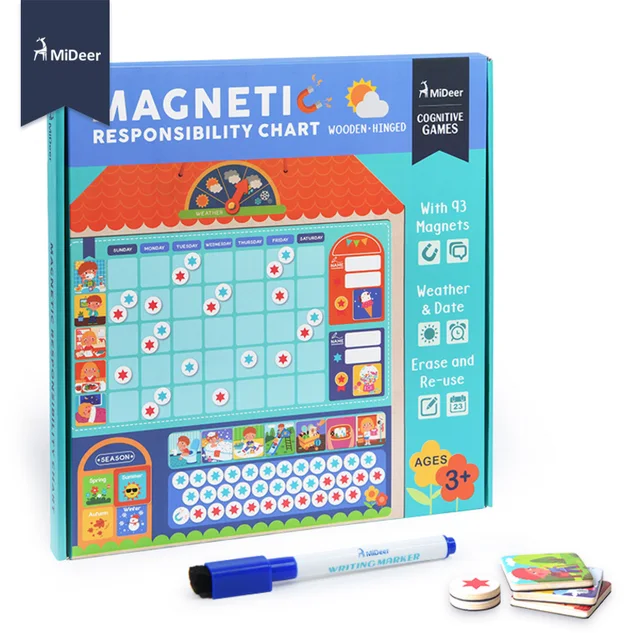 mideer magnetic responsibility chart calendar schedule educational responsibility chart