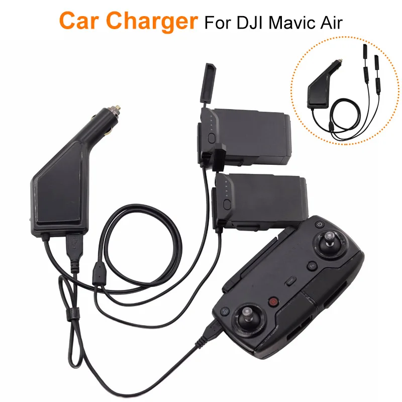 Price Chance for  3-in-1 Mavic Air Car Charger Accessories Remote Control &2 Pcs Battery Charger for DJI Mavic Air tr