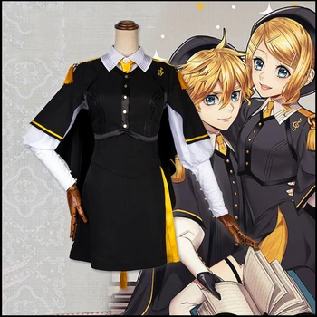 

Anime!Vocaloid Kagamine Rin Kagamine Len Music Set Album Cover Uniforms Cosplay Costume Halloween Outfits 2019 New Free Shipping