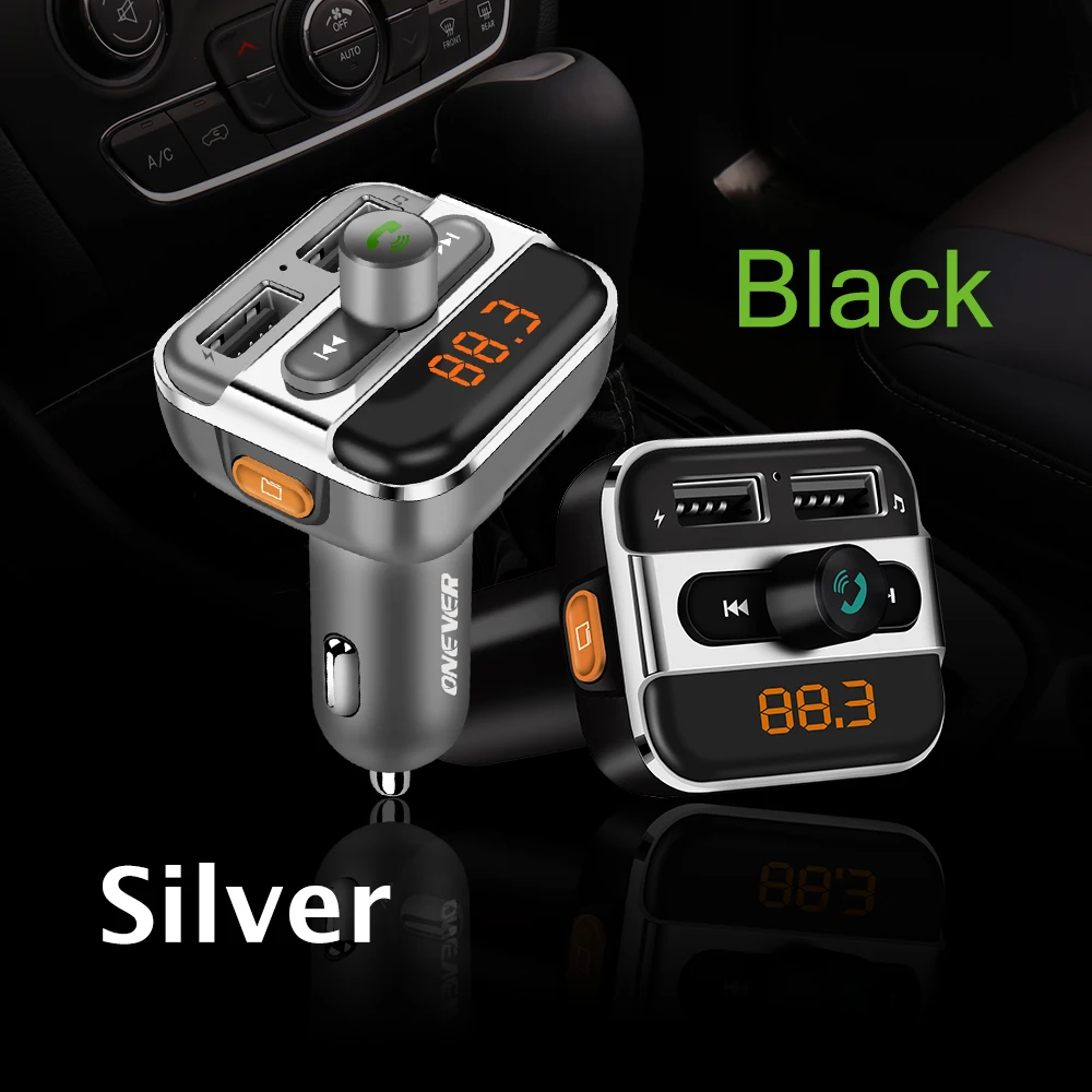Автомобильный MP3 плеер Onever 2 USB Автомобильное зарядное устройство беспроводной fm-передатчик Громкая связь Вызов Bluetooth автомобильный комплект Поддержка TF карты для телефона
