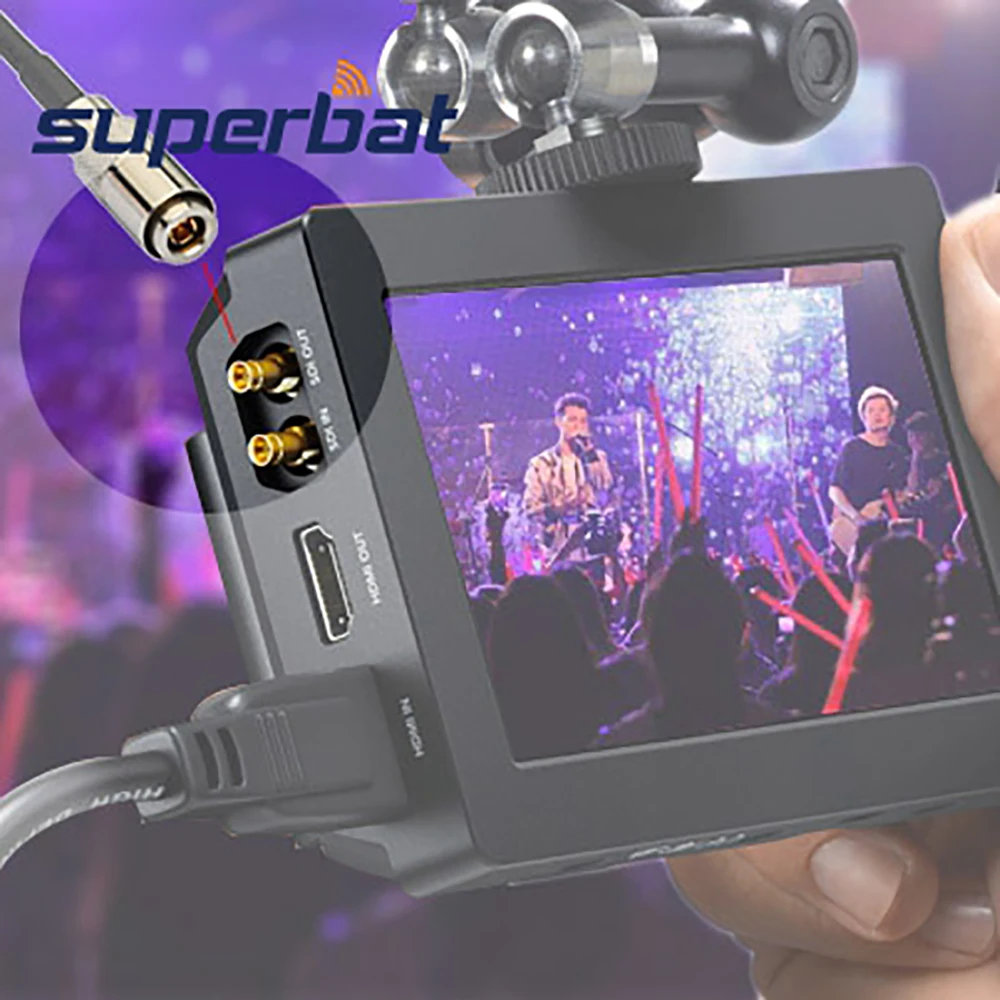 Superbat 75ohm HD SDI Cable 60cm RG179 for Blackmagic BMCC BMPCC Video Assist 4K Transmissions HD-SDI Camera Accessory