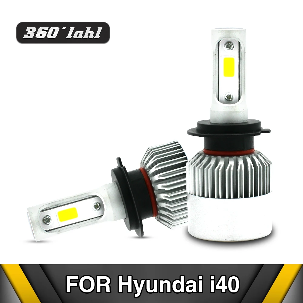 

LED Headlight H1 H7 H11 HID high low beam fog lamp Beam Replacement Bulb Car Light Source LED 12v For fit Hyundai i40 2002-2018