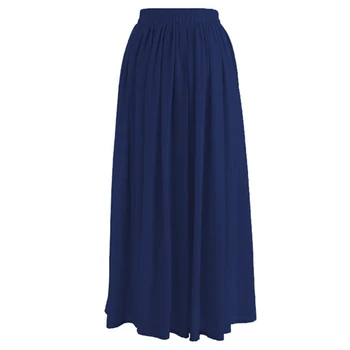 

Plus Size Faldas Mujer Moda 2019 Korean Muslim Women High Waist Pleated Bodycon Maxi Skirt Long Womens Skirts Clothes Jupe Femme