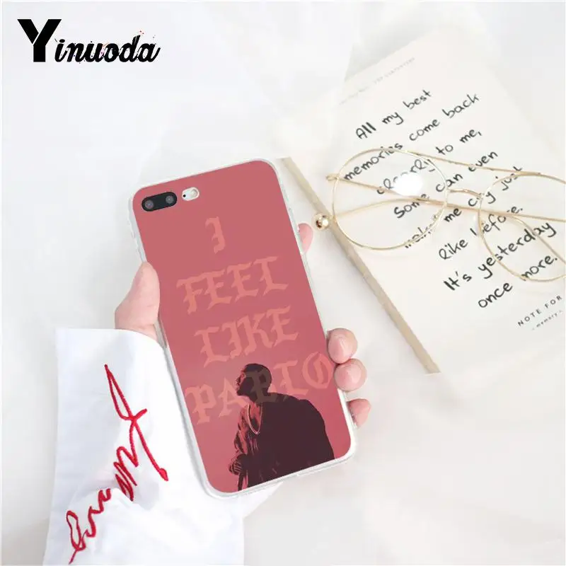 Yinuoda Kanye West Rapper Мягкий силиконовый чехол для телефона iPhone 8 7 6 6 S Plus X XS MAX 5 5S SE XR 10 Fundas Capa