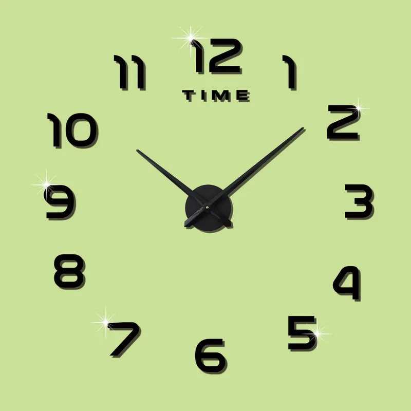 

DIY Fashion Mirror Wall Clocks Home Decoration 3d Clock Wall Stickers Personality Modern Design Wall Clocks Wall Sticker