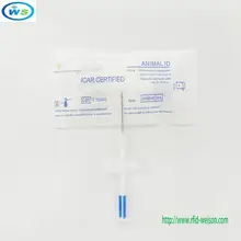 20 шт./лот 1,4*8 мм 134,2 кГц FDX-B встроенные микрочипы для домашних животных со шприцем для животных Свинья Корова Крупный рогатый скот свинья лошадь собака кошка идентификация