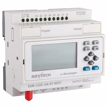 

WIFI PLC,ideal solution for remote control& monitoring &alarming applications ,Built-in wireless parameters EXM-12DC-DA-RT-WIFI