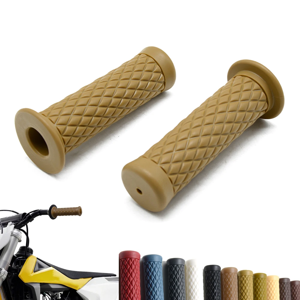 

Motorcycle Hand Grips Retro Handle Rubber Bar Gel Grip for Vespa GTS 300 Piaggio Triumph Street Scrambler Moto Guzzi