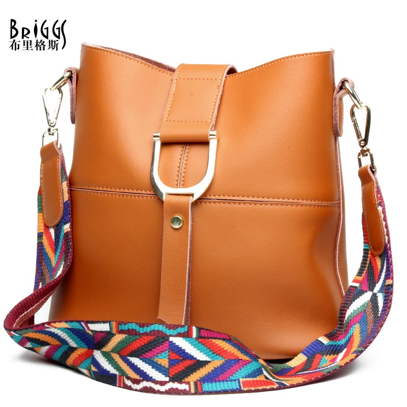 BRIGGS Brand Fashion Composite Bag Solid Genuine Leather Women Shoulder Messenger Bag Colour Woven Strap Crossbody Bag For Women BRIGGS Brand Fashion Composite Bag Solid Genuine Leather Women Shoulder Messenger Bag Colour Woven Strap Crossbody Bag For Women