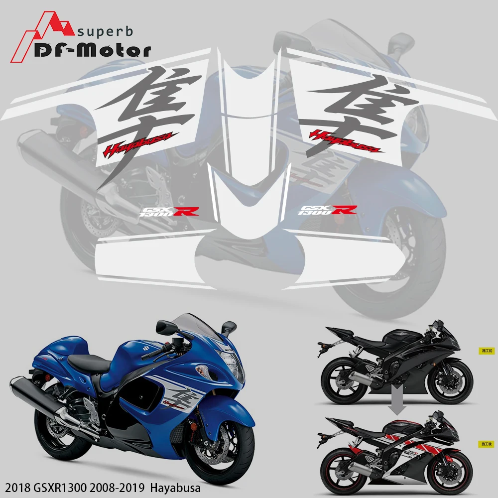 3m наклейка на обтекатель s мотогонок для Suzuki GSXR1300 HAYABUSA 2008 2018 2017 2019|Наклейки и