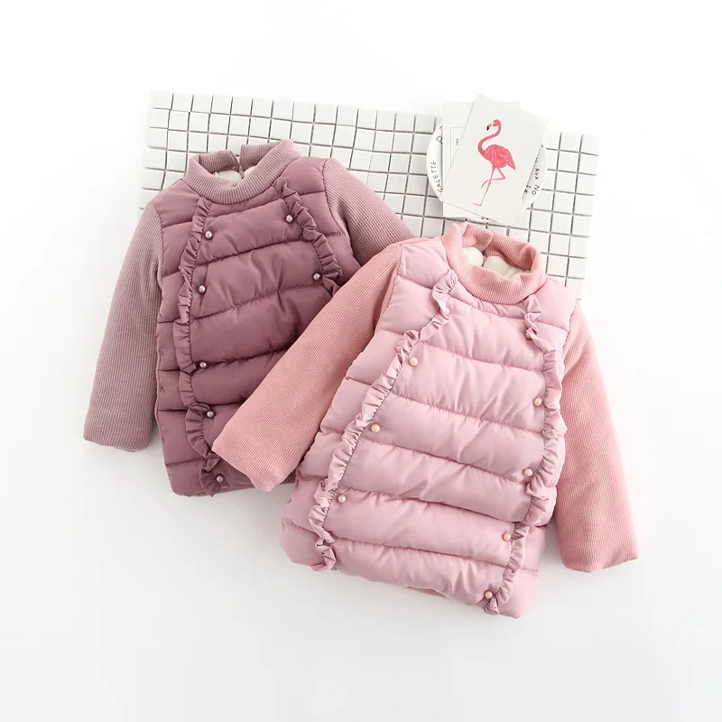 

BibiCola winter warm thick girls sweater 2018 cotton fleece velvet cardigan children outerwear kids casual coats bebe sweater