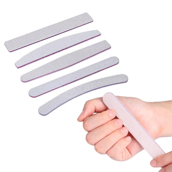 

5pcs/lot Double Side Nail File 100/180 lime a ongle Professional Nail Files for Manicure Polish Nail Accessories Tool 5 Shapes