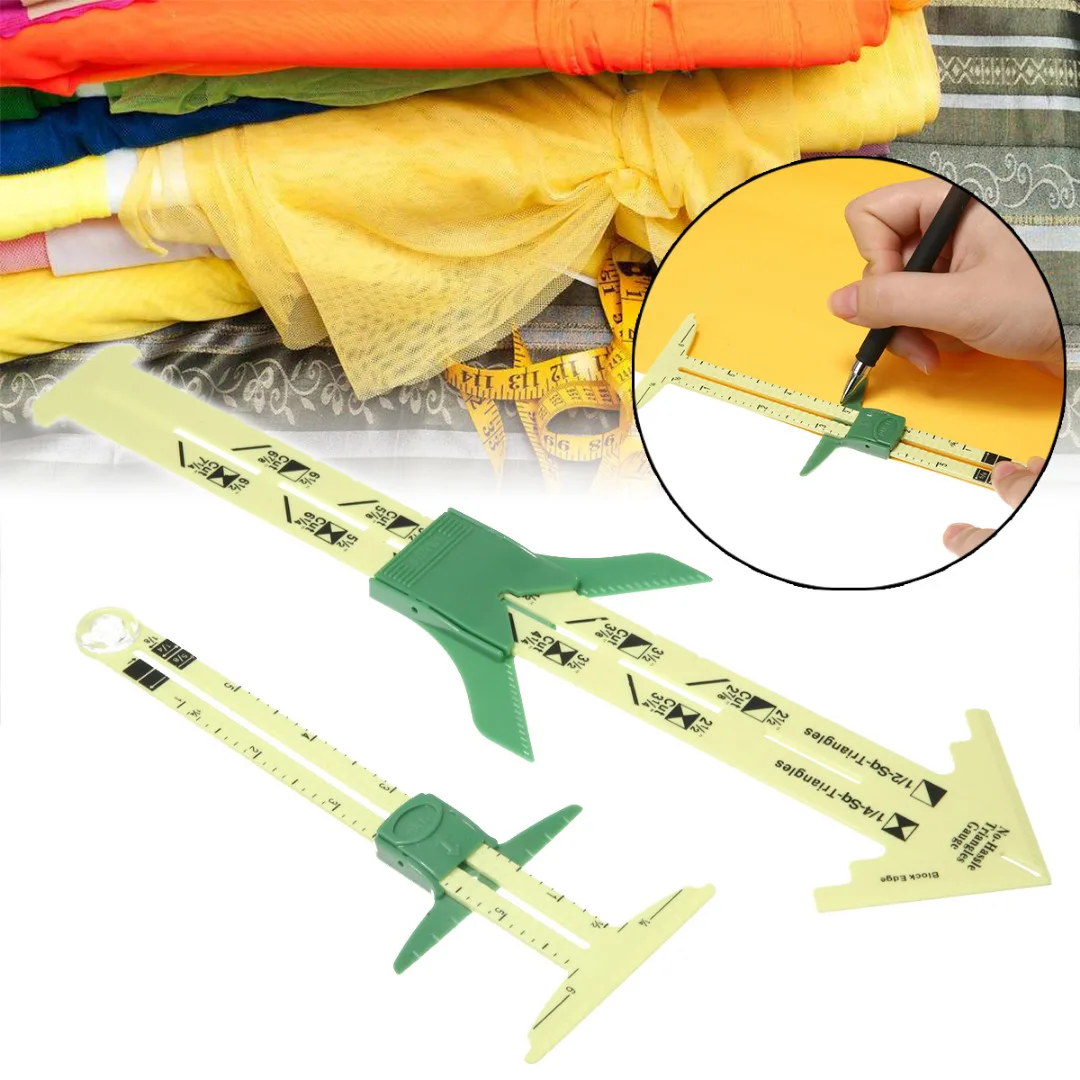 

5-In-1 Portable Multifunction Garment Patchwork Rulers Sewing Quilting Tailor Ruler Measuring Tools Cloth Sheet Making Template