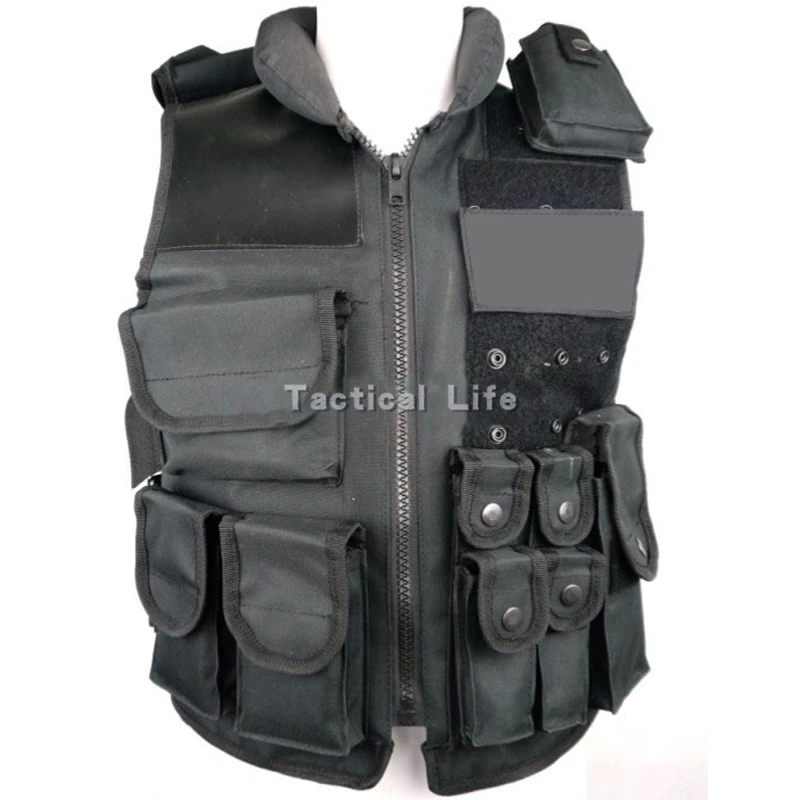 New Arrival Tactical Police Vest Outdoor Hunting CS War Game Protective Vest Combat Uniform Black