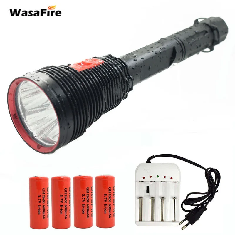 

26650 Dive Hunting Flash Light 31100 Lumen XHP70 LED Diving Flashlight 3 Mode LED Torch IP88 Waterproof for Work Camping Lamp