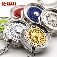 1 шт. вращающийся дизайн Красный Авто обод колеса брелок(без тормозных дисков) JDM брелок Авто турбо креативный брелок