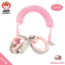 Обновленный анти-потерянный соединитель на запястье добавить замок браслет ребенок ходунки ремень безопасности Малыш смелые плетеные бретели Веревка Регулируемый Расширенный жгут