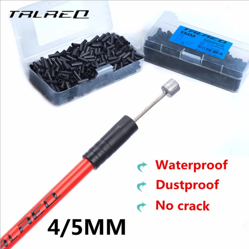 30pcs Road Mountain Bike Bicycle Derailleur Brake Plastic Waterproof Transmission Line Pipe Cable Caps 4/5mm Bike Accessories