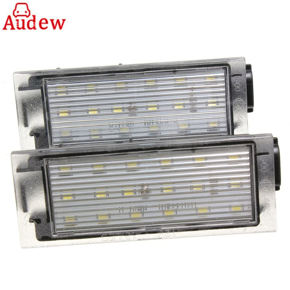 2Pcs Car LED License Plate Light Number Plate Lamp White For Renault/Twingo/Clio/Megane/Lagane Error Free 2Pcs Car LED License Plate Light Number Plate Lamp White For Renault/Twingo/Clio/Megane/Lagane Error Free