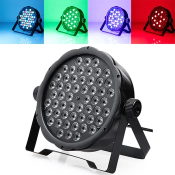 

DMX Lighting Par Led DJ PAR 54 x 3W LED Light 8CH RGBW PAR 64 DMX512 DJ Stage Party Show with Music-activated, Auto-run