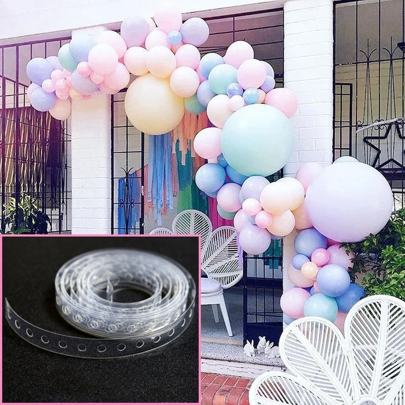 

5M Balloon Chain PVC Rubber Ballons Accessories Wedding Party Birthday Backdrop Decor Balloon Chain Arch Happy Birthday Decor