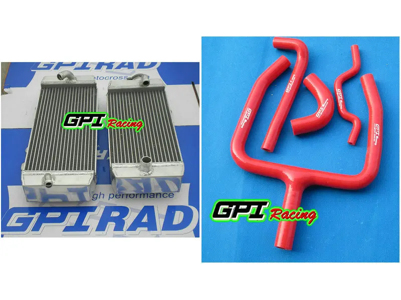 

GPI aluminum Radiator + BLUE HOSE for KAWASAKI KXF250 KX250F KX 250F KXF 250 2015 2016 15 16 KX 250F