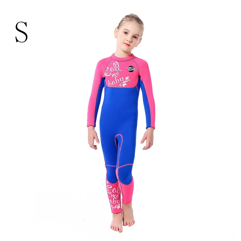 3 мм нейлоновый купальный костюм с длинными рукавами и надписью для девочек; эластичный костюм для дайвинга для плавания и Сноркелинга - Цвет: DLS
