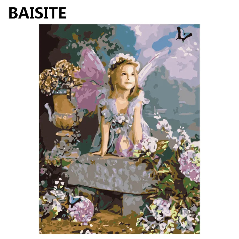 

BAISITE Framed Picture DIY Oil Painting By Numbers Of Cat Modern Wall Picture Painting&Calligraphy Home Decor E910 40x50cm
