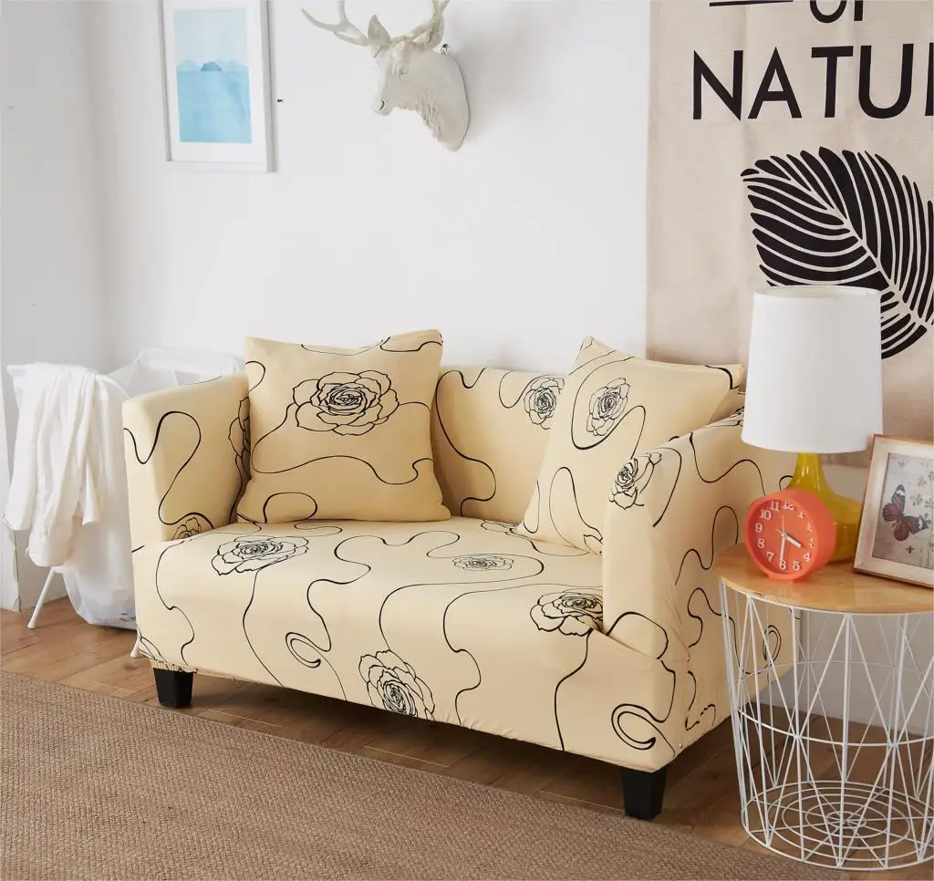 Спандекс стрейч цветочный принт съемный чехол для дивана эластичный плотный обёрточная бумага диване Чехол протектор современный минималистский декор для гостиной