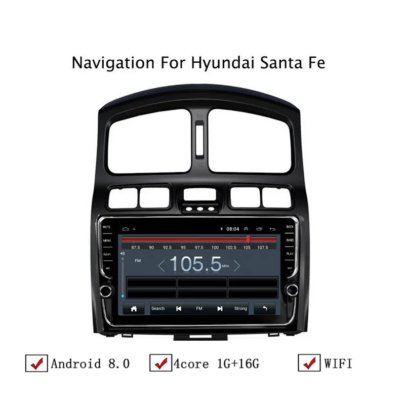 Flash Deal NAVITOPIA 9inch Car Multimedia Player Andriod 8.1 GPS Navigation For Hyundai Santa Fe 2006 2007-2015 Autoradio WiFi USB FM AM 4