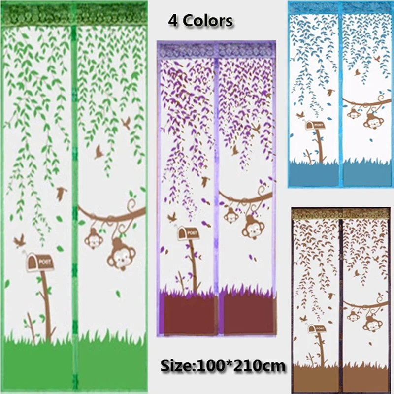 Новинка Лето 100*210 см от насекомых Fly ошибках Москитная сетка Шторы сетки Экран Магнитная слепой комаров Шторы