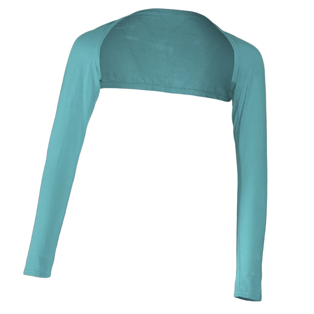 Light blue Модные женские мягкие цельные с длинными рукавами эластичные Модальные руки теплый чехол Болеро хиджаб Топы мусульманская одежда - Цвет: Light blue