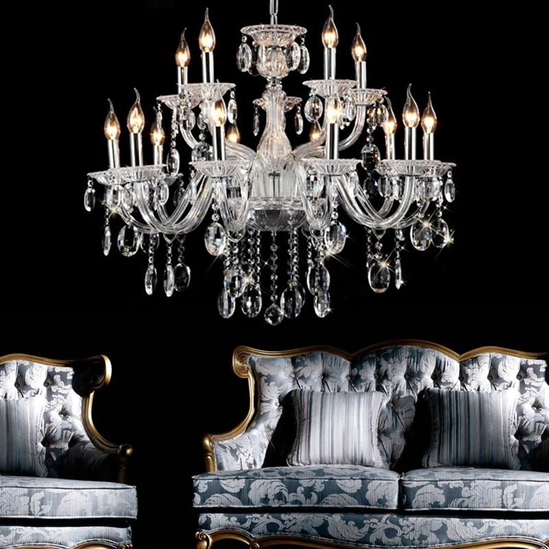 hanging lights bedroom led chandelier indoor lighting classic glass