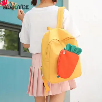 

2018 New Canvas Backpack Mini Carrot Backpack Cute Rabbit Shoulder Bags for Baby Children Girls Lovely Rucksacks Small Bag