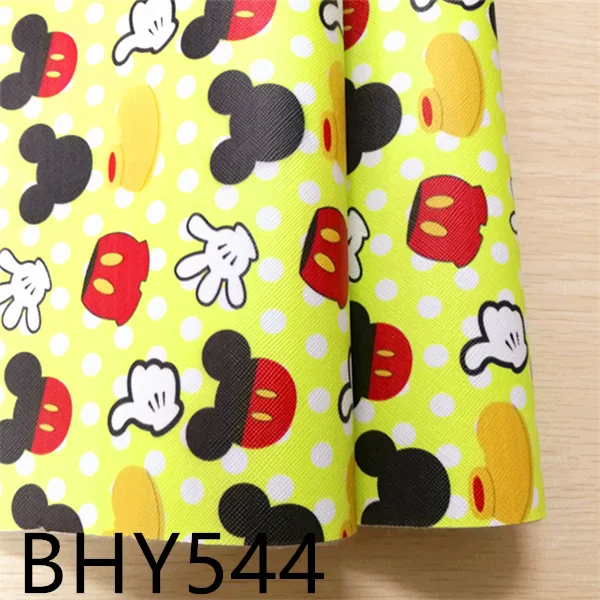 

Free shipping 30*134cm mouse print synthetic leather fabric vinyl BHY544